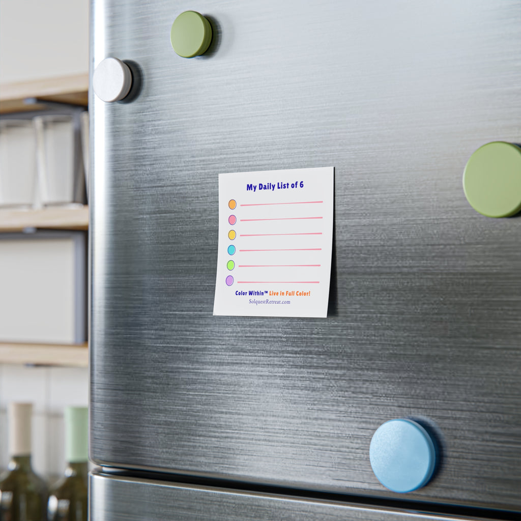 My Daily List of Six — Colorful Daily To-Do Post-It Note Pads