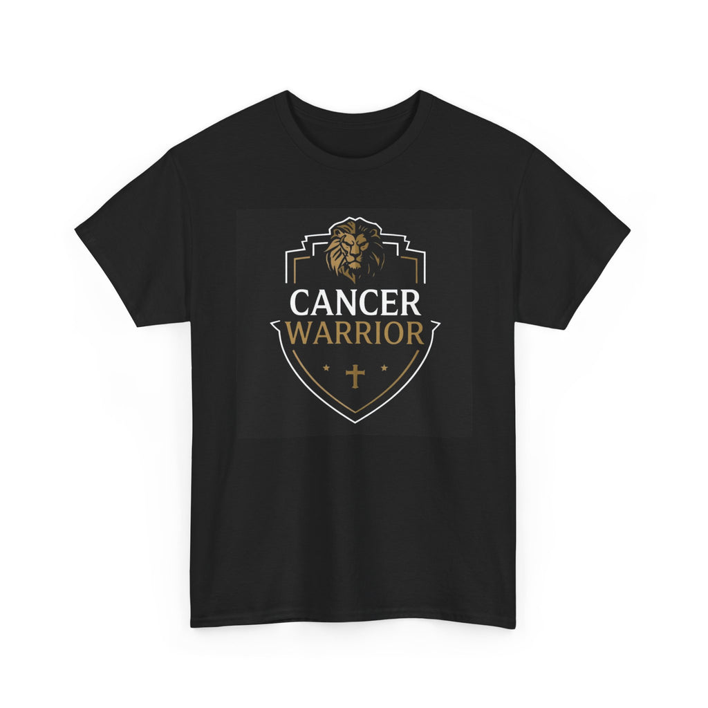 Cancer Warrior T-Shirt — Inspirational Lion Shield Tee for Survivors & Supporters