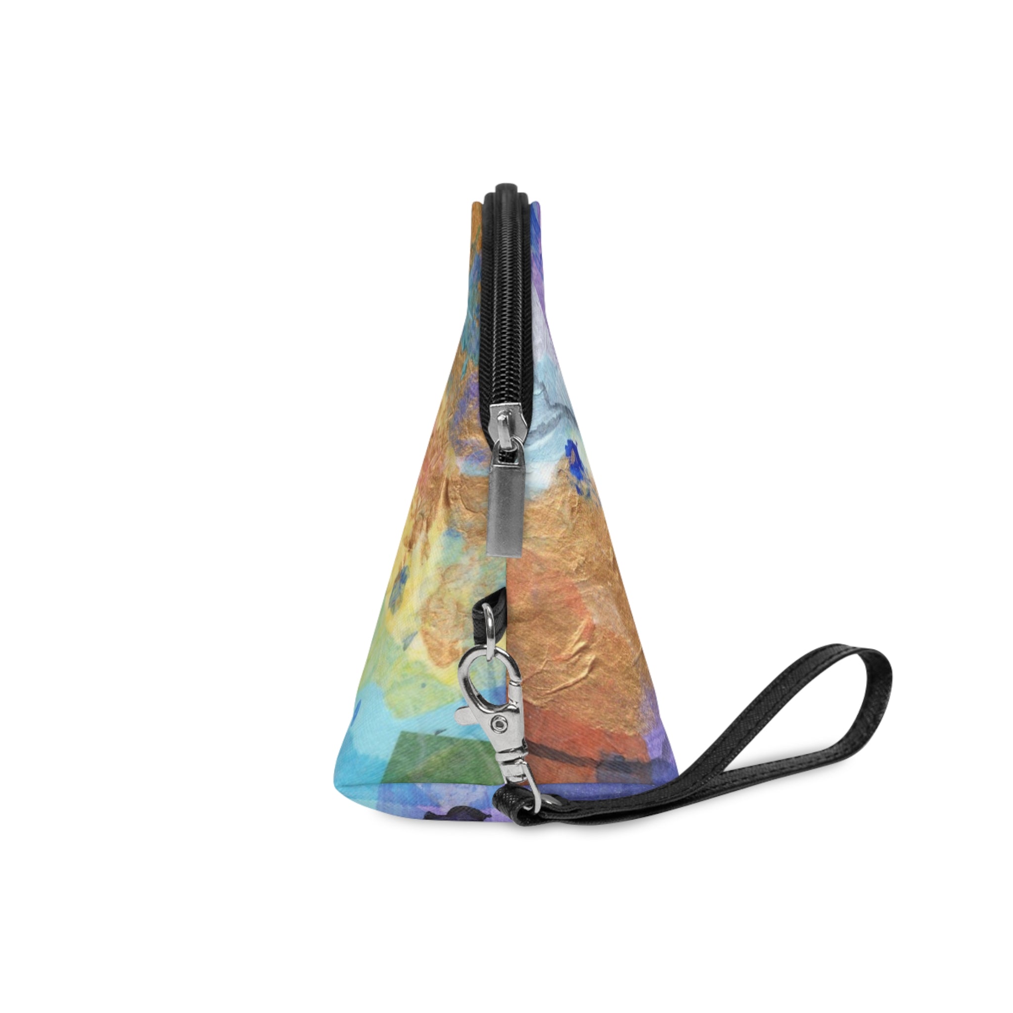 Pencil Pouch — "Live in Full Color" Abstract Art Pencil Supply Zippered Bag