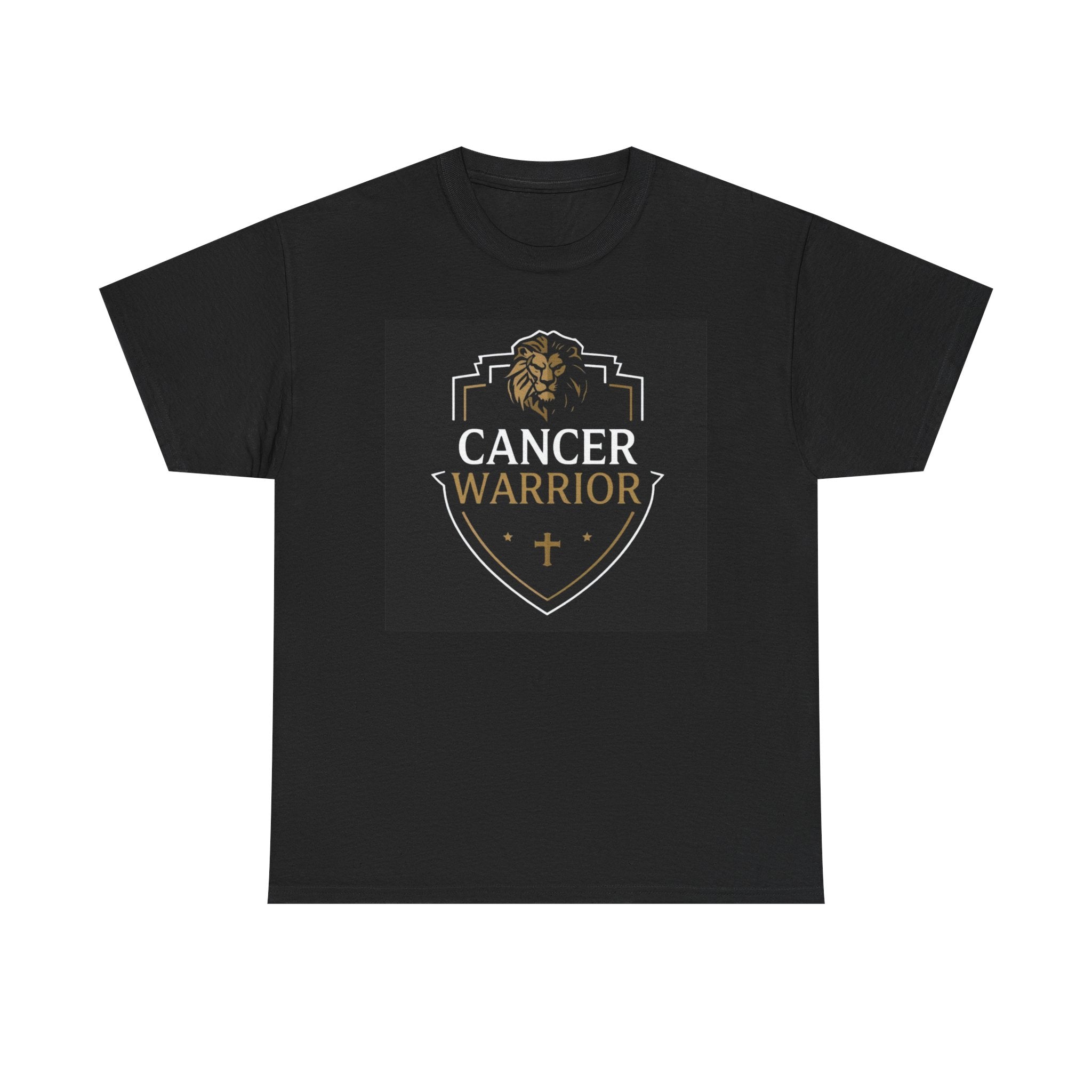 Cancer Warrior T-Shirt — Inspirational Lion Shield Tee for Survivors & Supporters