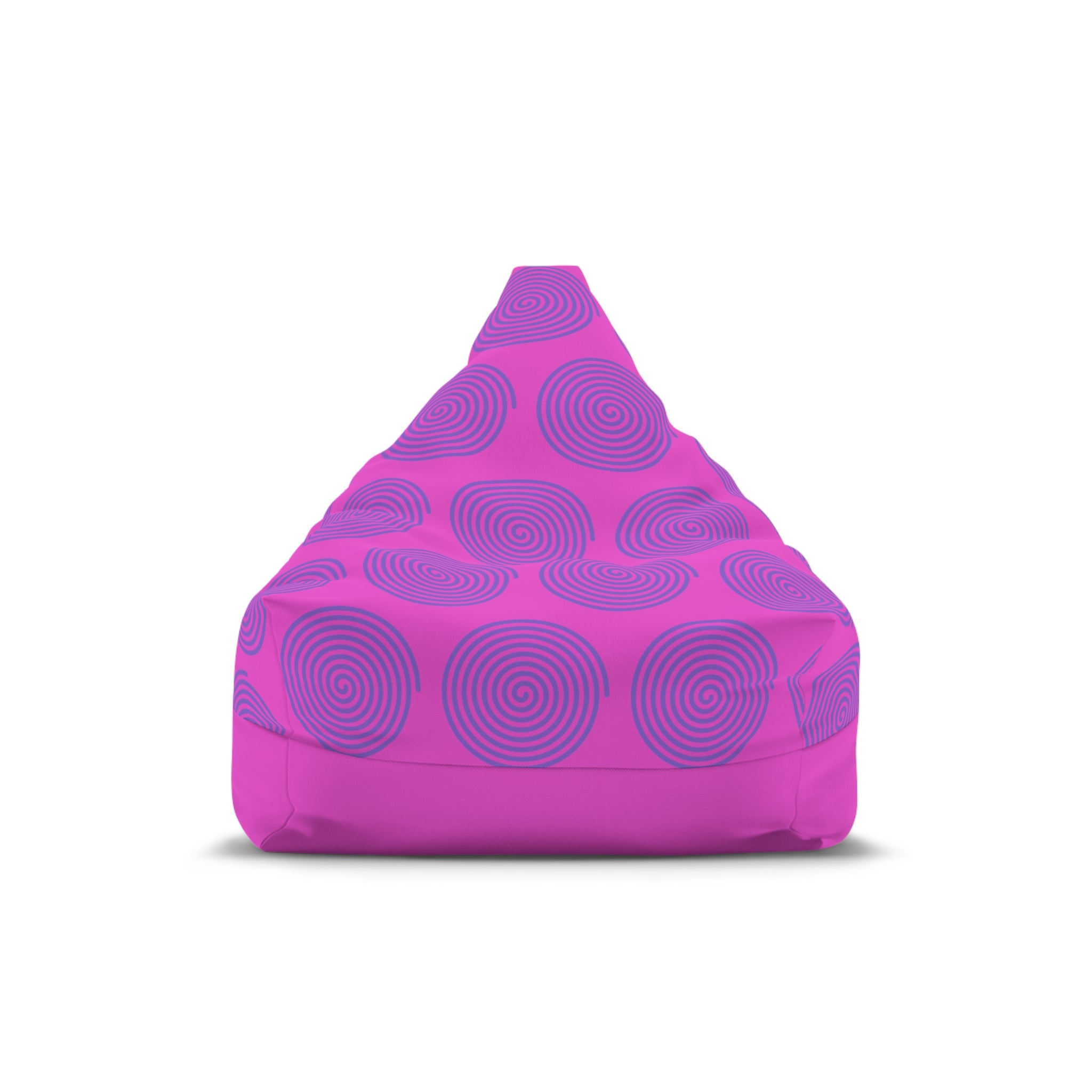 Pink Swirl Bean Bag Cover – Modern Geometric Accent for Kids' Rooms & Lounges