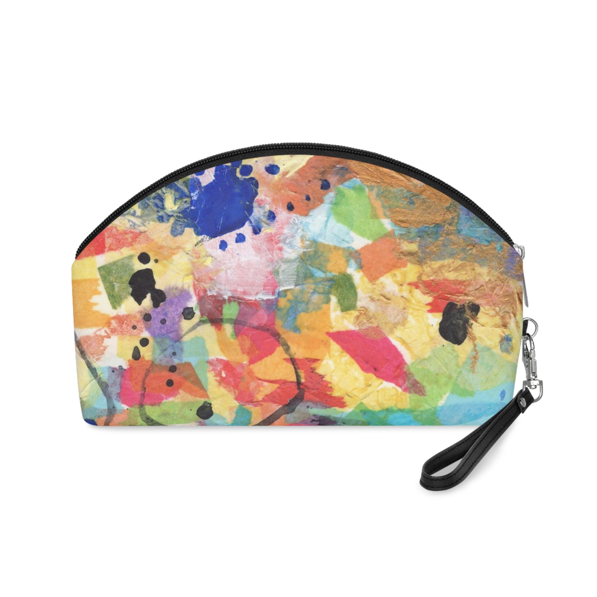 Pencil Pouch — "Live in Full Color" Abstract Art Pencil Supply Zippered Bag