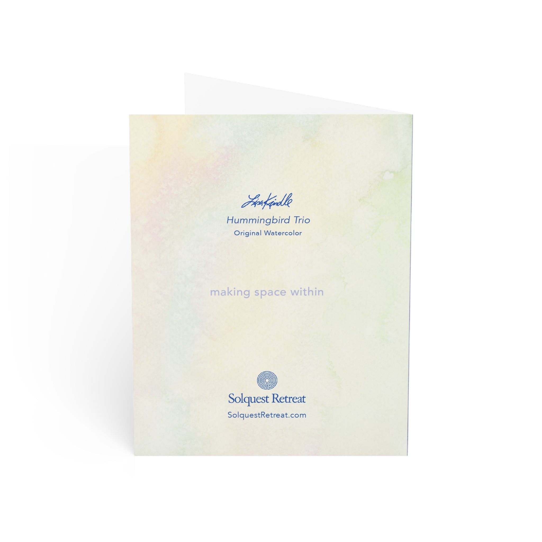 Hummingbird Trio Watercolor Greeting Cards — Pack of 1/10/30/50 Original Watercolor