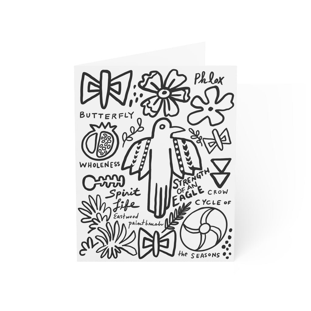 Spirit Life Coloring Greeting Card - Blank Inside (Single or Multi-Pack)