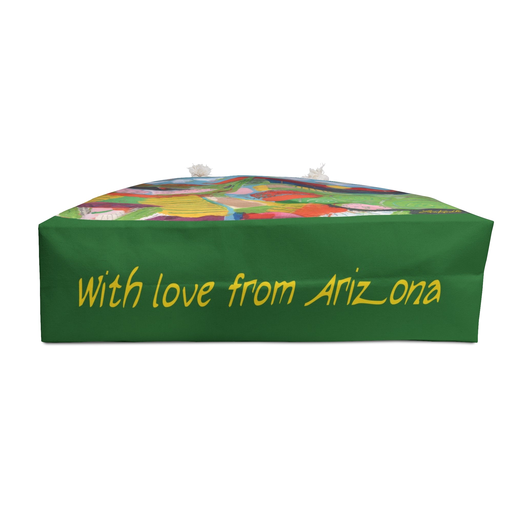 Colorful Abstract Landscape Weekender Bag with Original Art by Lisa Kindle