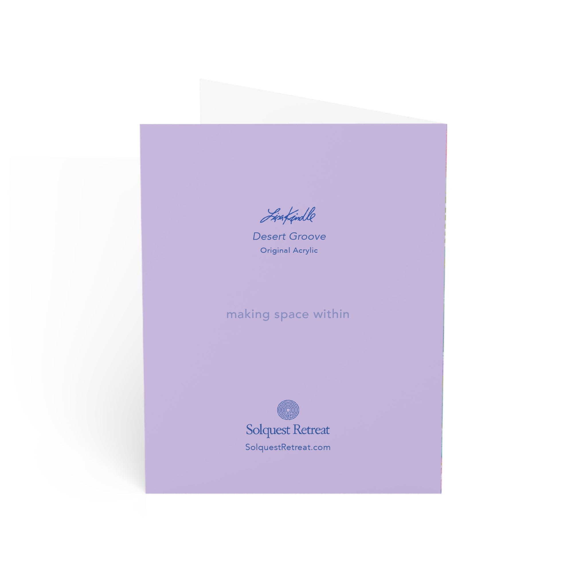 Desert Groove Greeting Card — Colorful Cactus Sunset Art Card (Pack of 1, 10, 30, 50)