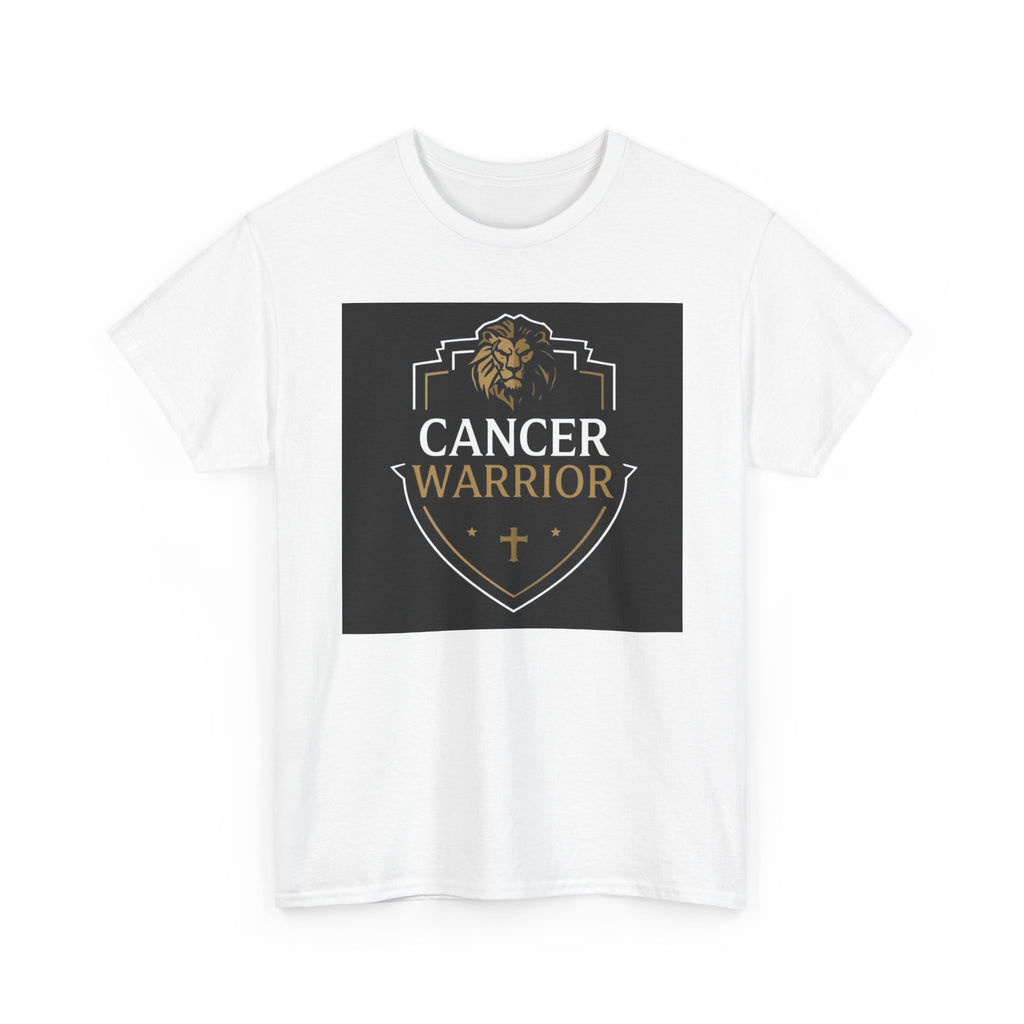 Cancer Warrior T-Shirt — Inspirational Lion Shield Tee for Survivors & Supporters