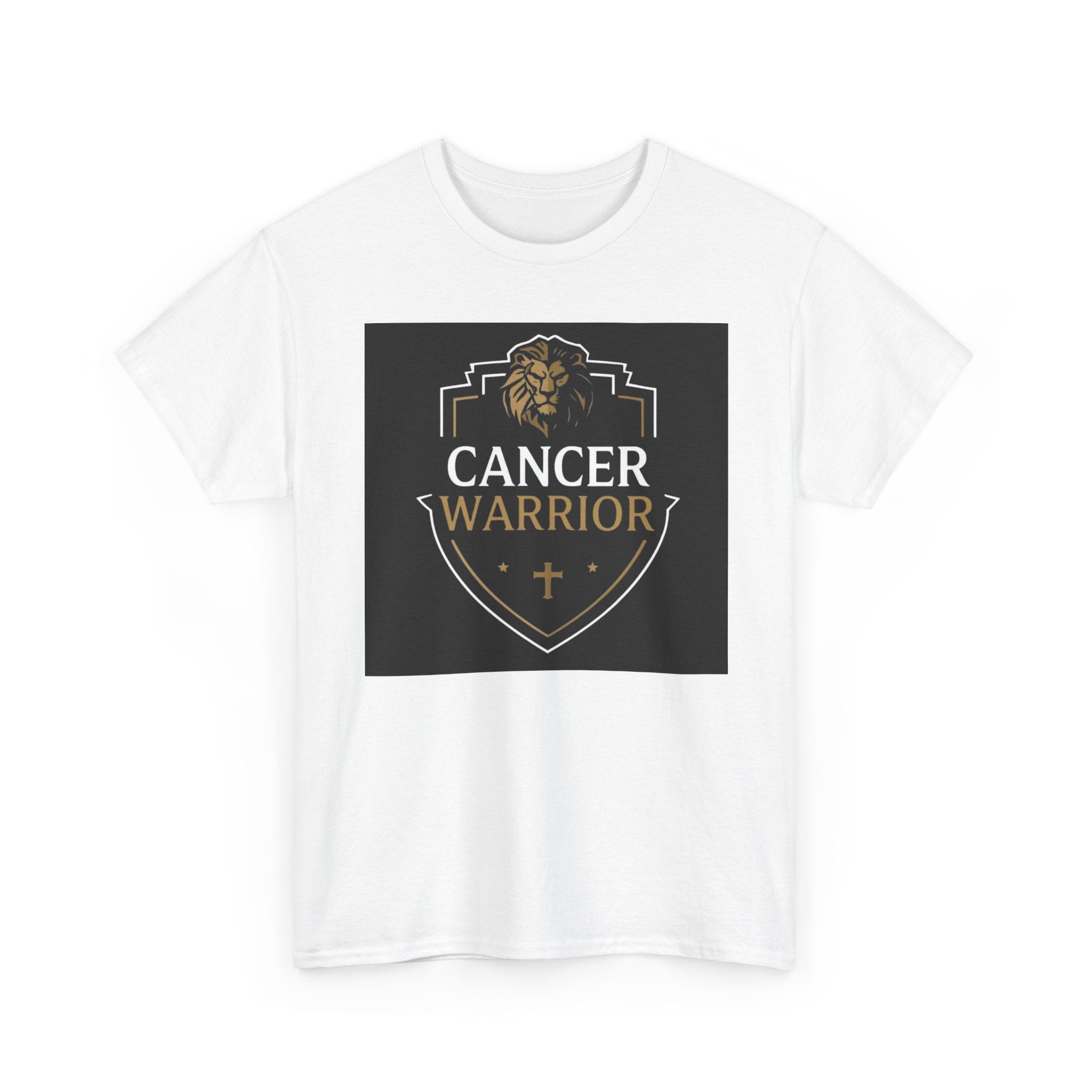 Cancer Warrior T-Shirt — Inspirational Lion Shield Tee for Survivors & Supporters