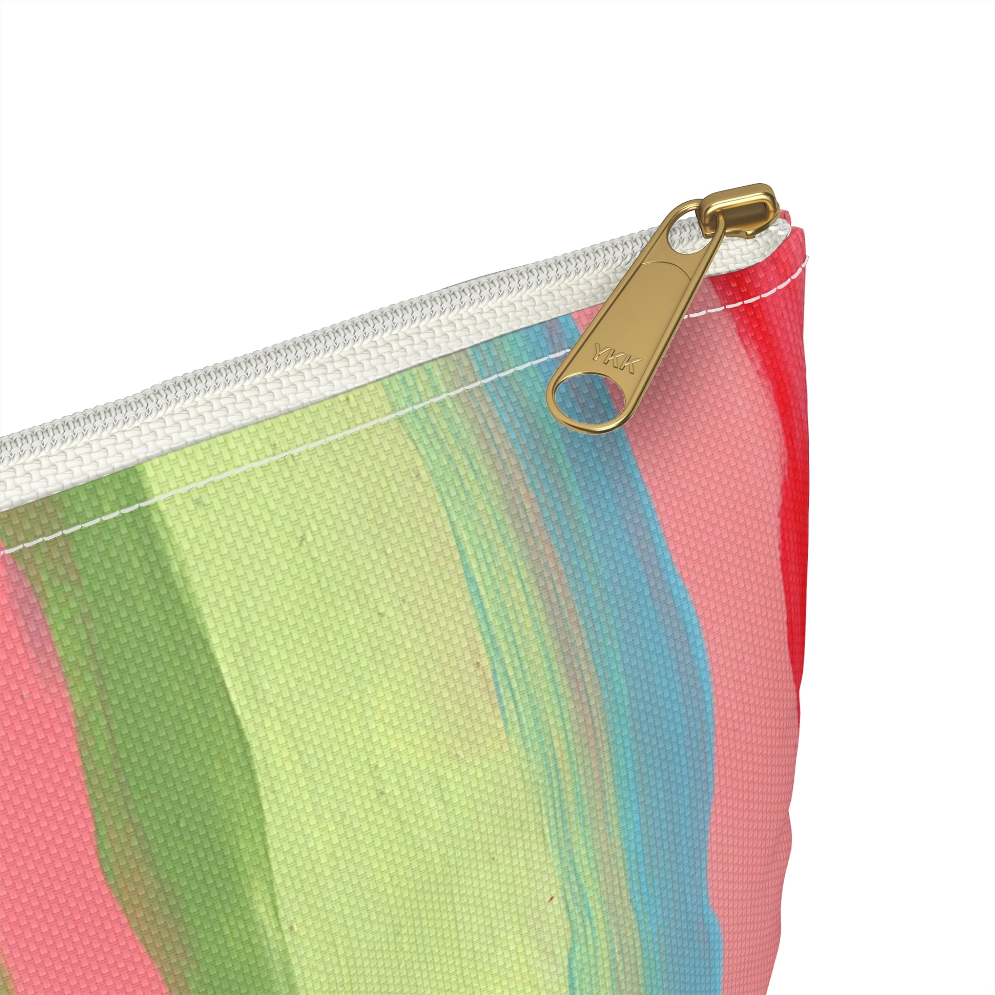 Striped Cosmetic Pouch — Colorful Pastel Makeup Accessory Bag