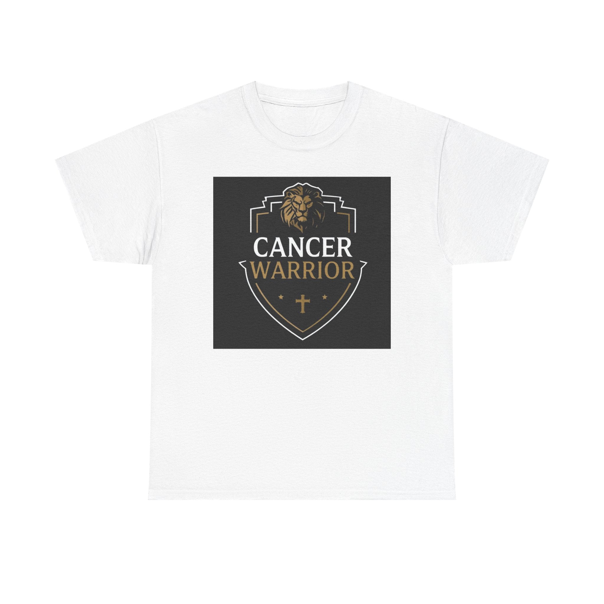Cancer Warrior T-Shirt — Inspirational Lion Shield Tee for Survivors & Supporters