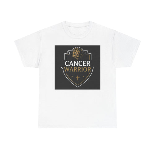 Cancer Warrior T-Shirt — Inspirational Lion Shield Tee for Survivors & Supporters
