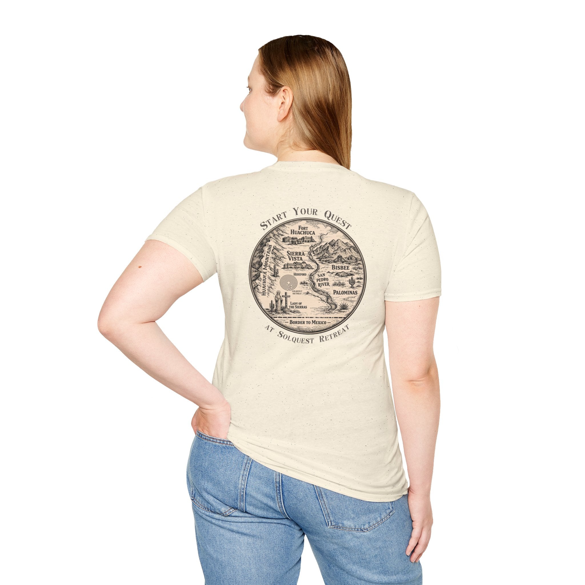 Official Solquest Retreat T-Shirt — “Start Your Quest” Vintage Travel Tee