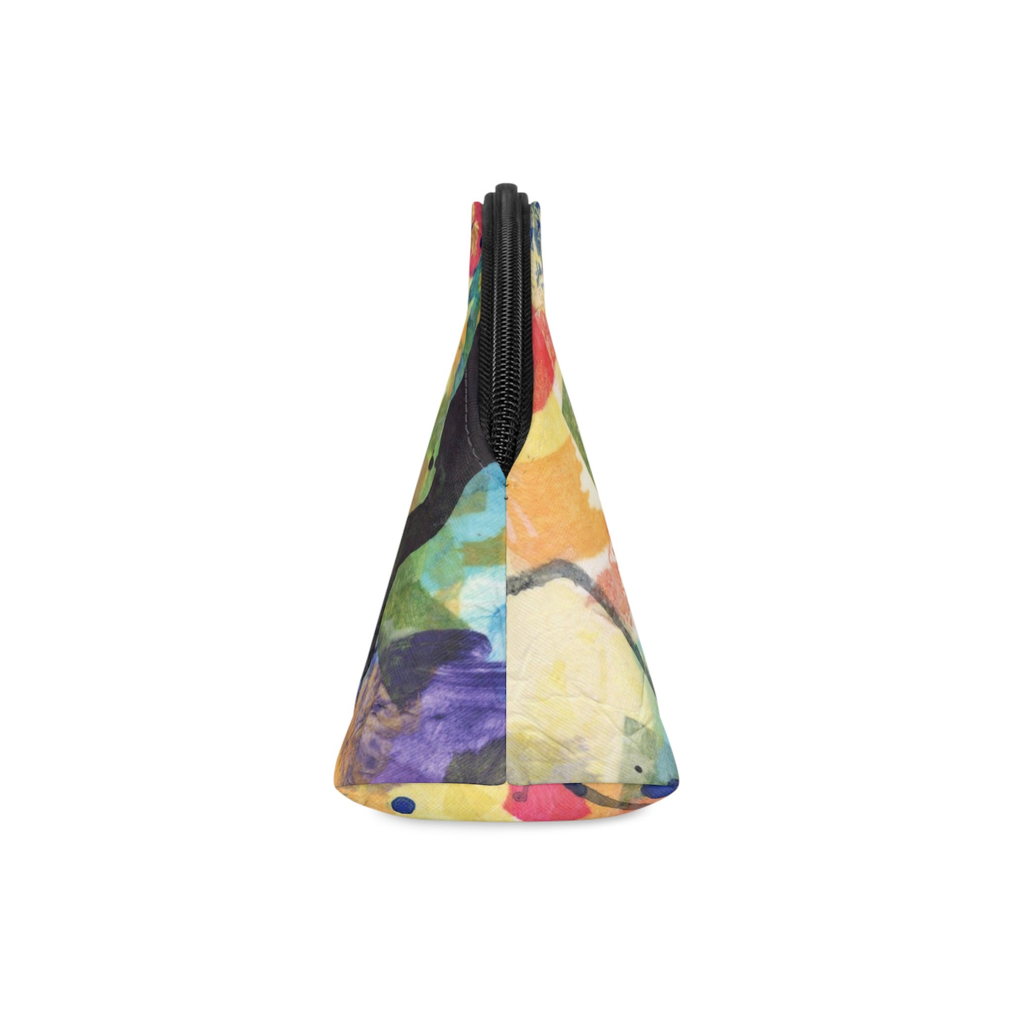 Pencil Pouch — "Live in Full Color" Abstract Art Pencil Supply Zippered Bag