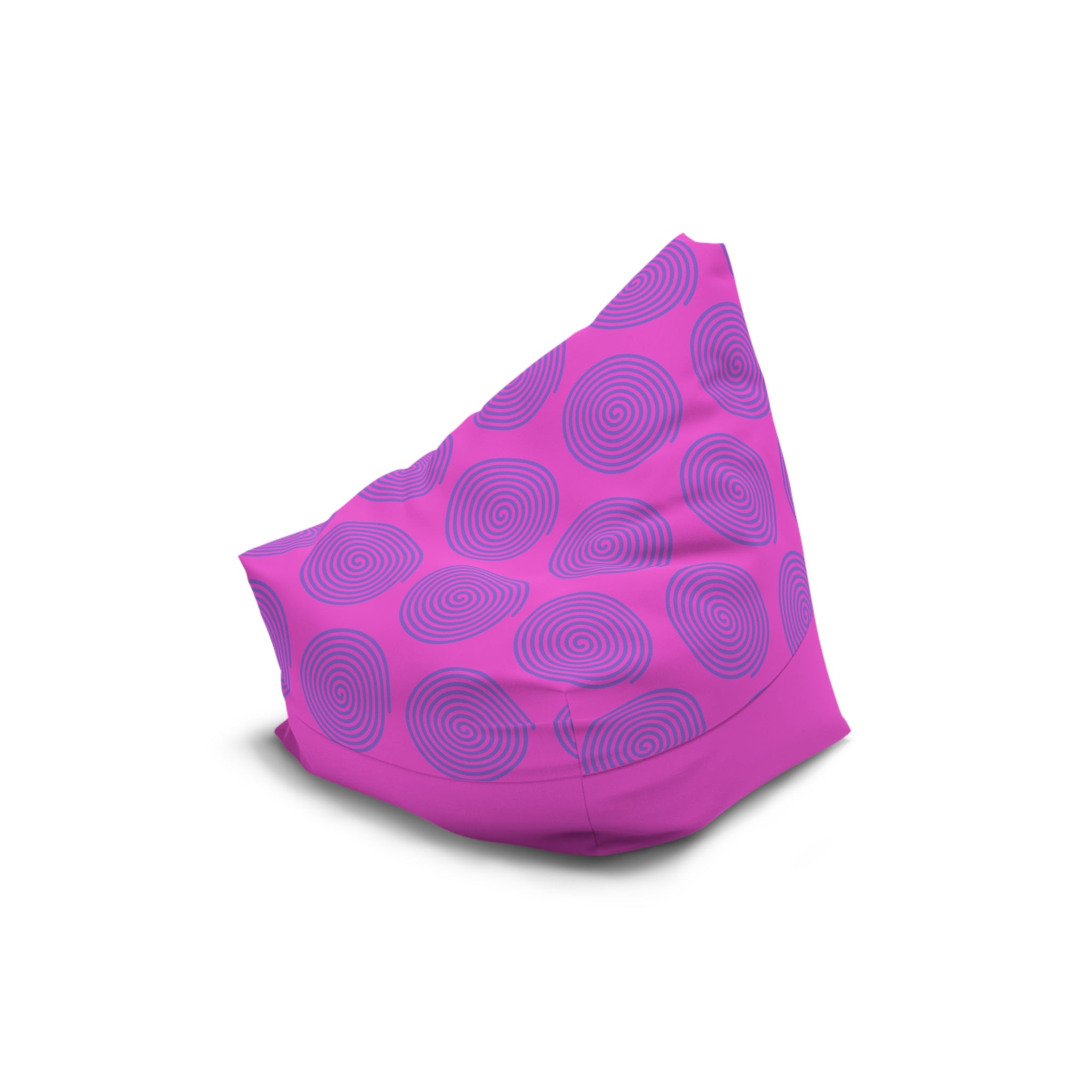 Pink Swirl Bean Bag Cover – Modern Geometric Accent for Kids' Rooms & Lounges