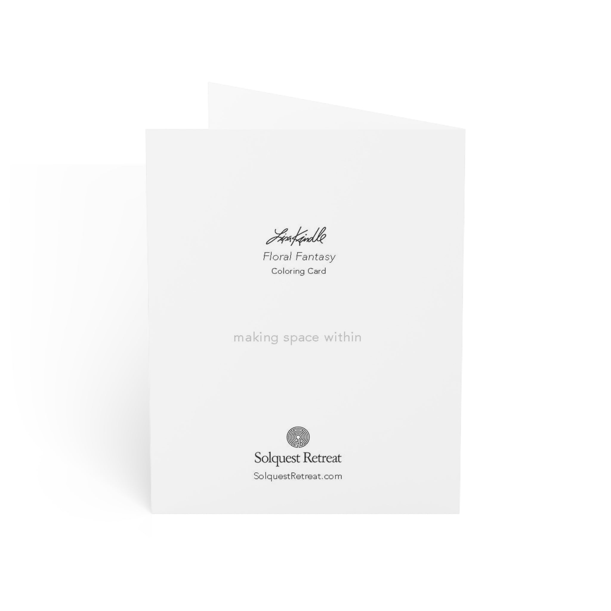 Floral Coloring Greeting Cards — Pack of 1/10/30/50 DIY Color-In Notes