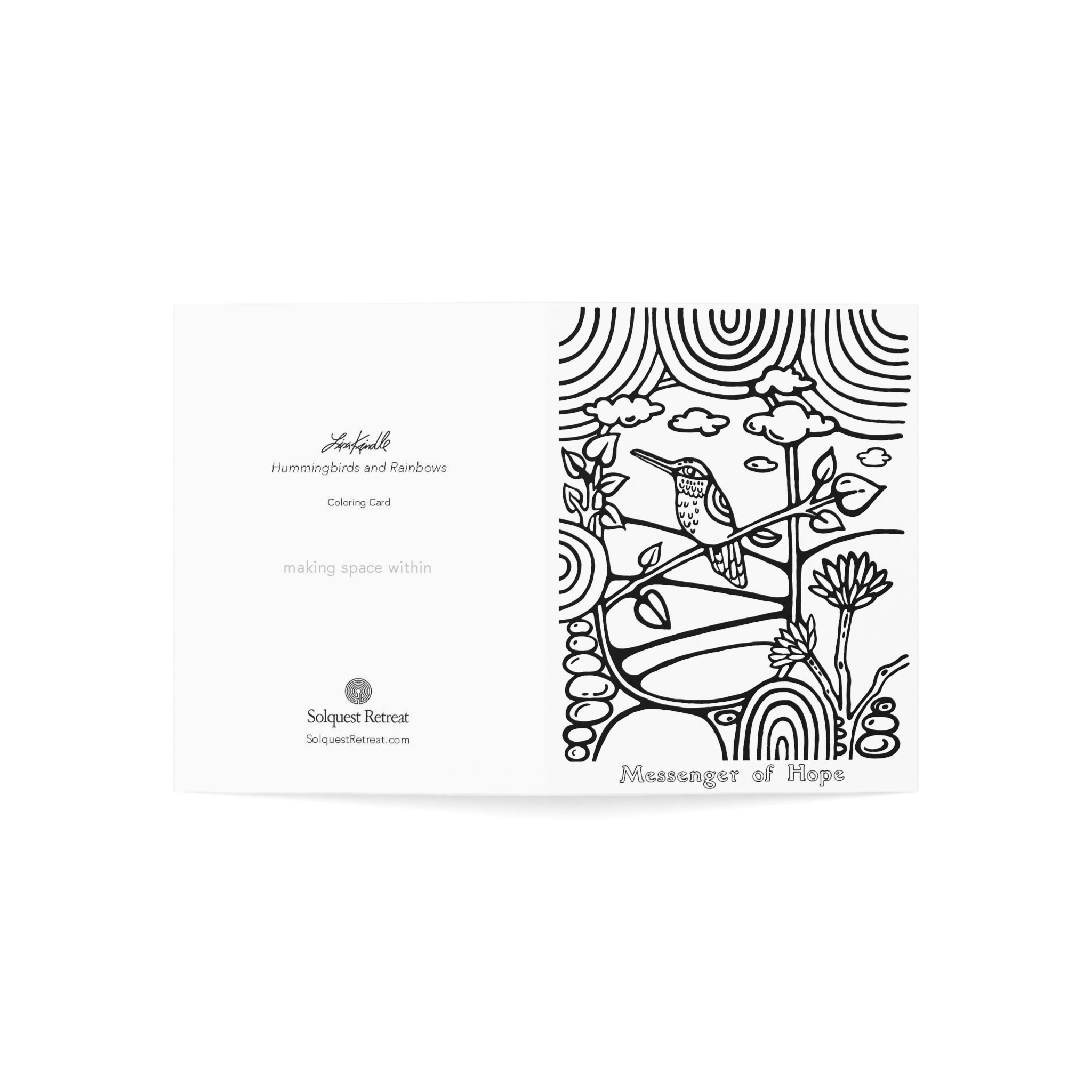 “Messenger of Hope” Hummingbird Sympathy & Encouragement Cards (Pack of 1/10/30/50)