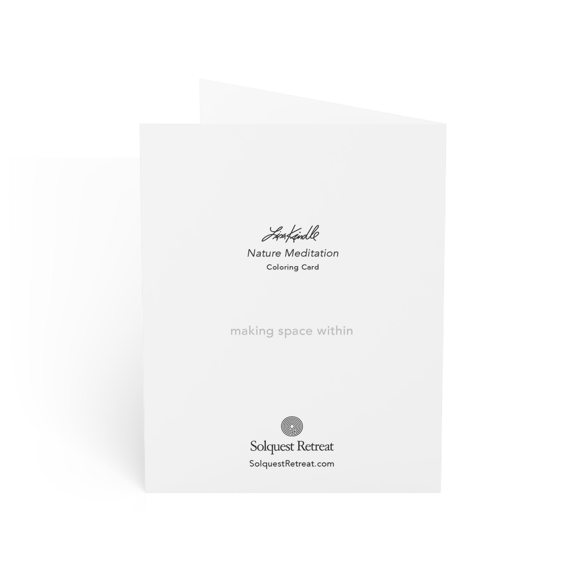 Color-Inspired Floral Greeting Cards — Nature Meditation Coloring Card (1/10/30/50 pcs)