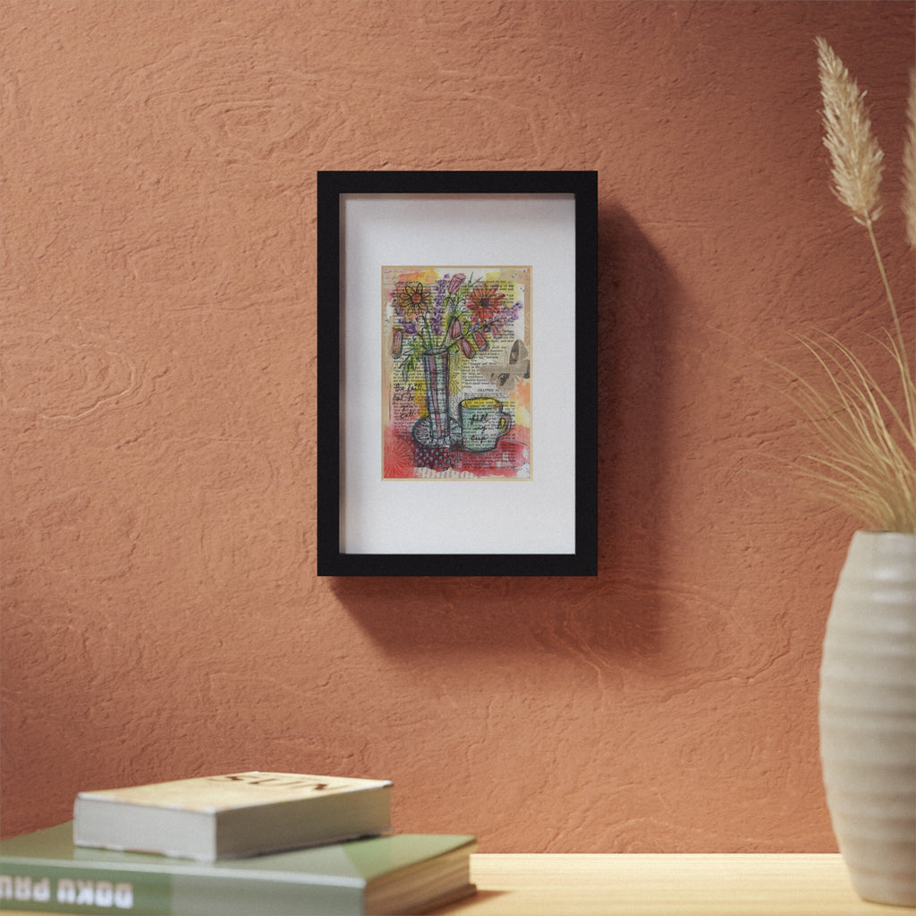 Fill My Cup, Lord Watercolor Collage - 5" x 7" Framed Print