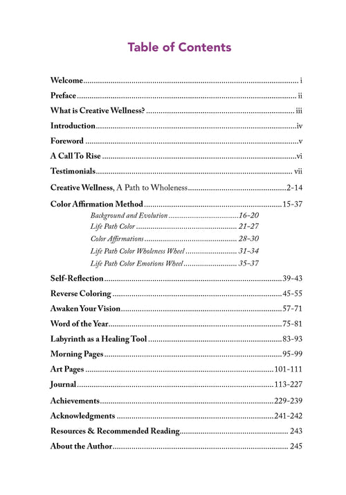 Color Affirmation Workbook and Journal