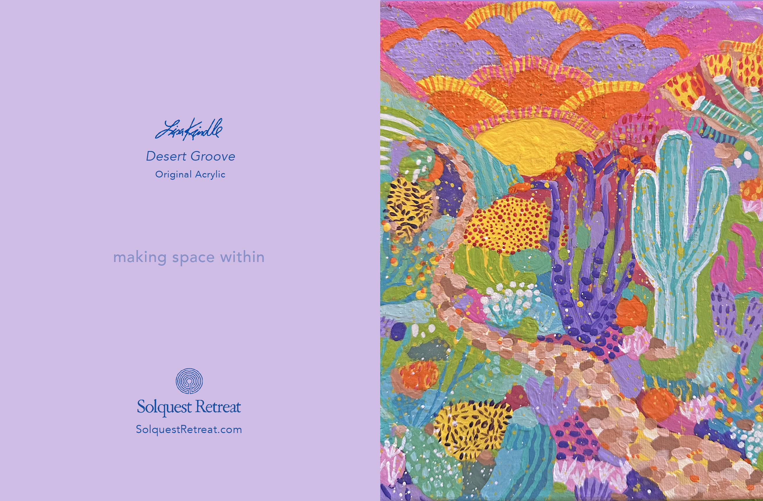 Desert Groove  Blank Note Card: folded