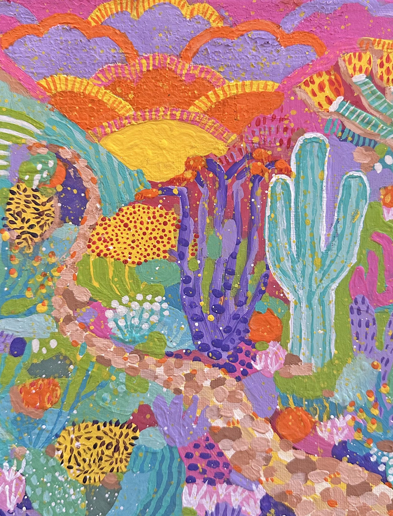 Desert Groove  Blank Note Card: folded