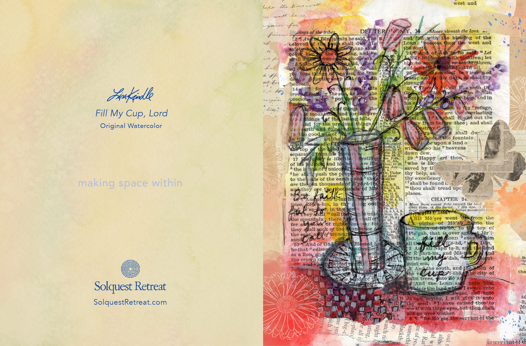 Fill My Cup: Inspirational, Blank Note Card