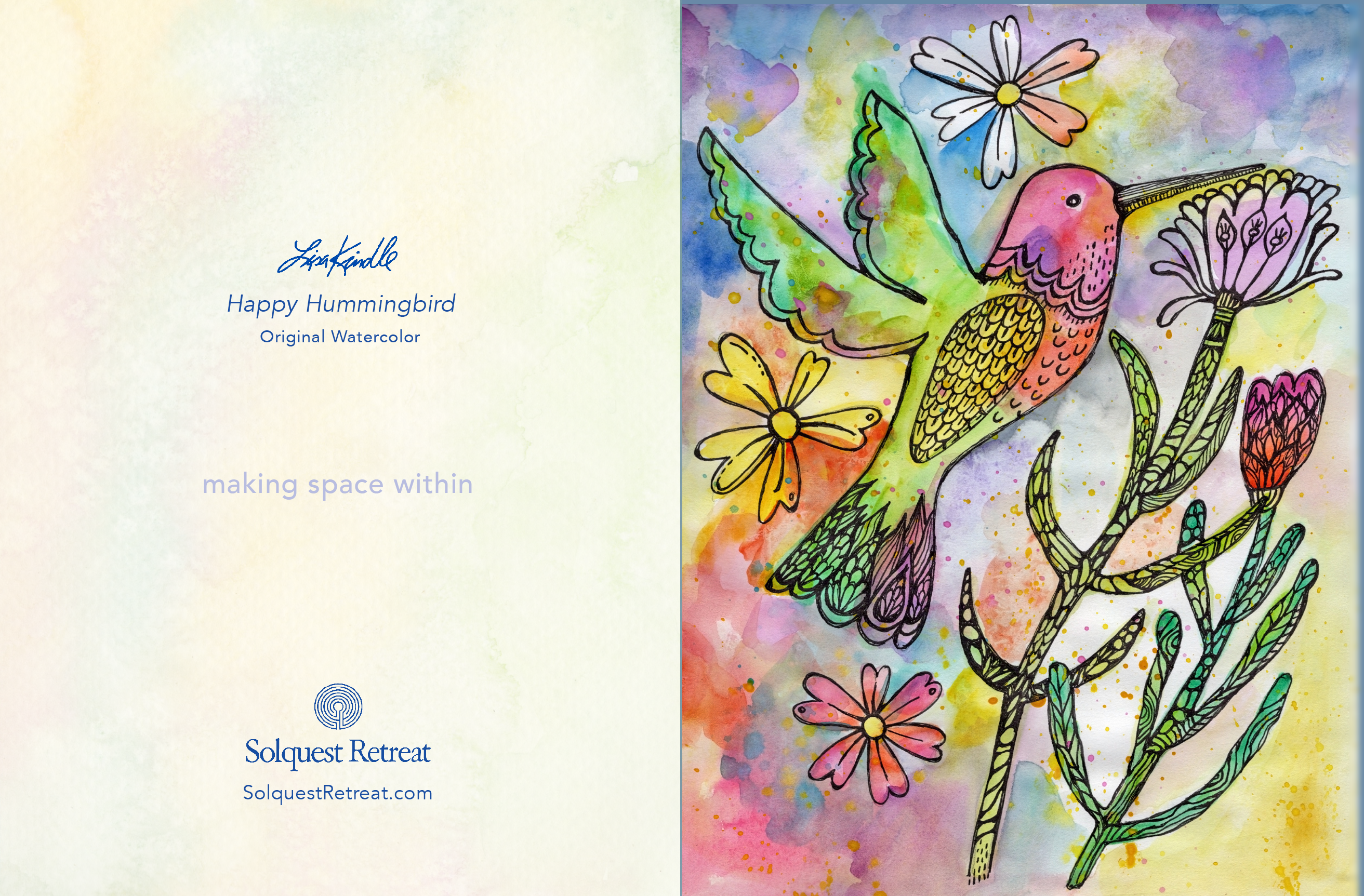 Bird & Bloom Collection: Set of 3 blank note cards