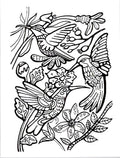 Hummingbird Trio Coloring Card