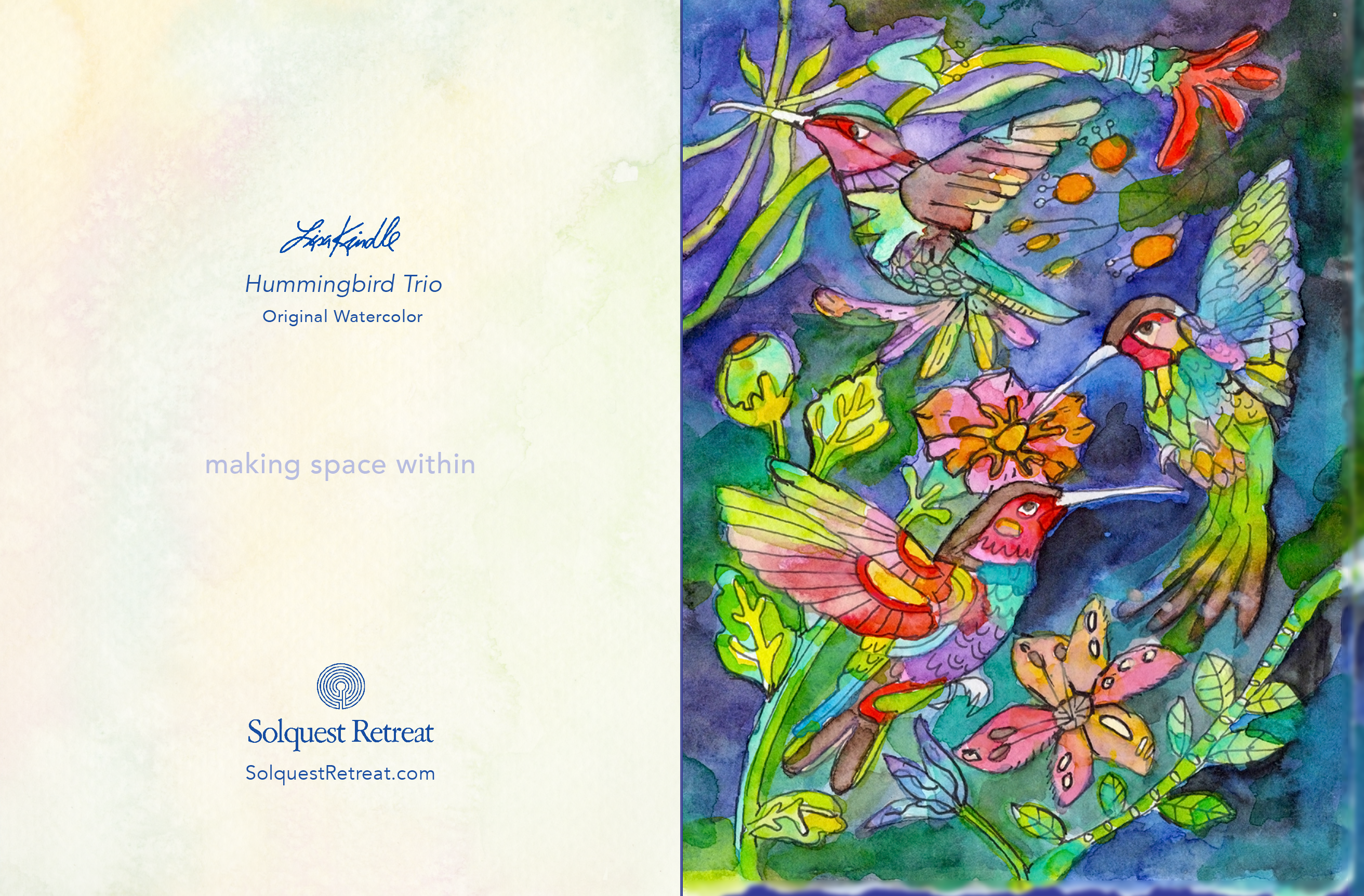Bird & Bloom Collection: Set of 3 blank note cards