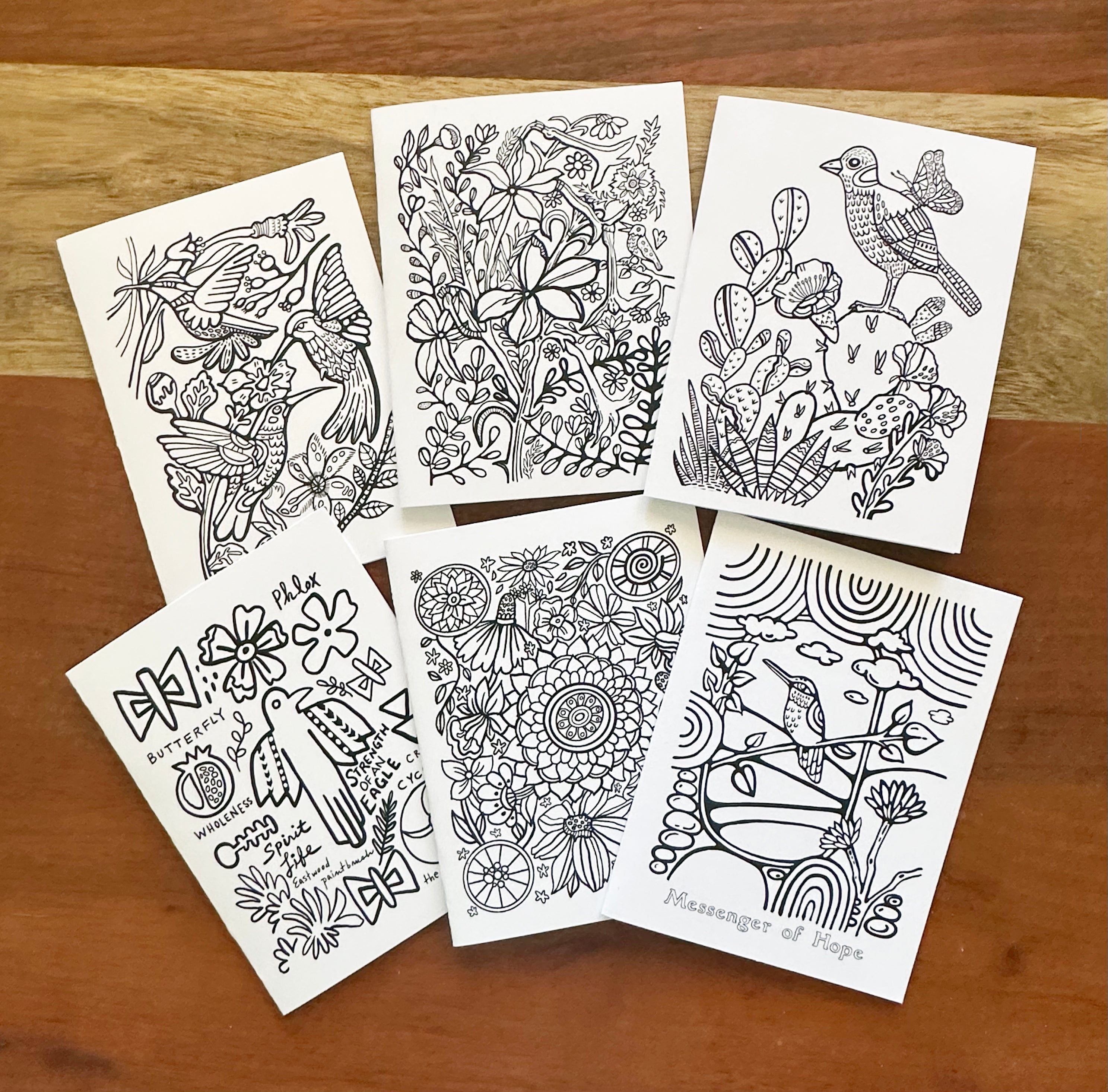 6-Pack Coloring Cards
