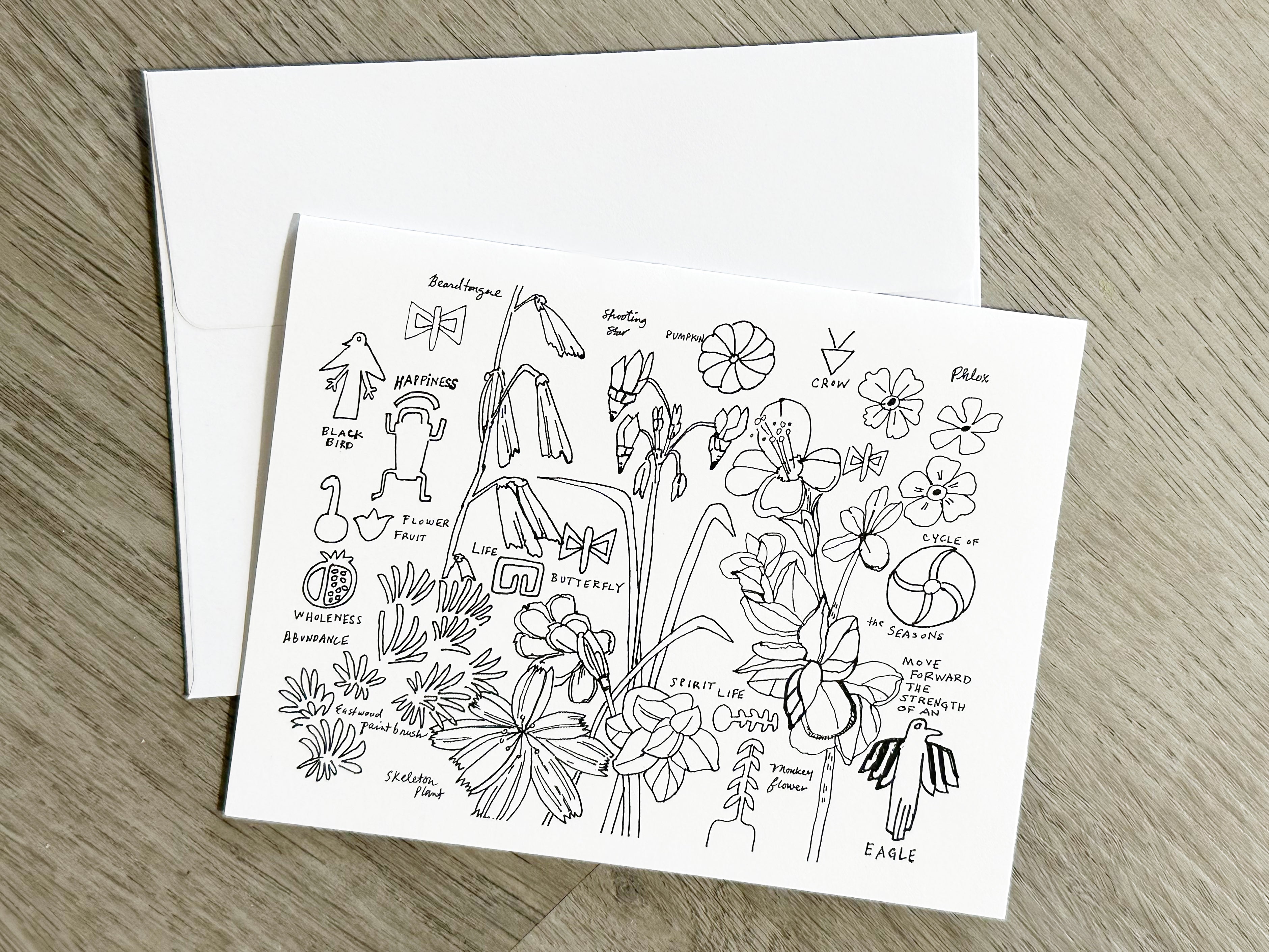 Spirit Life - Single Blank Note Card