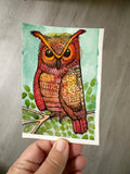 WISE OWL l ORIGINAL MINI ART SERIES l Southwest Markings