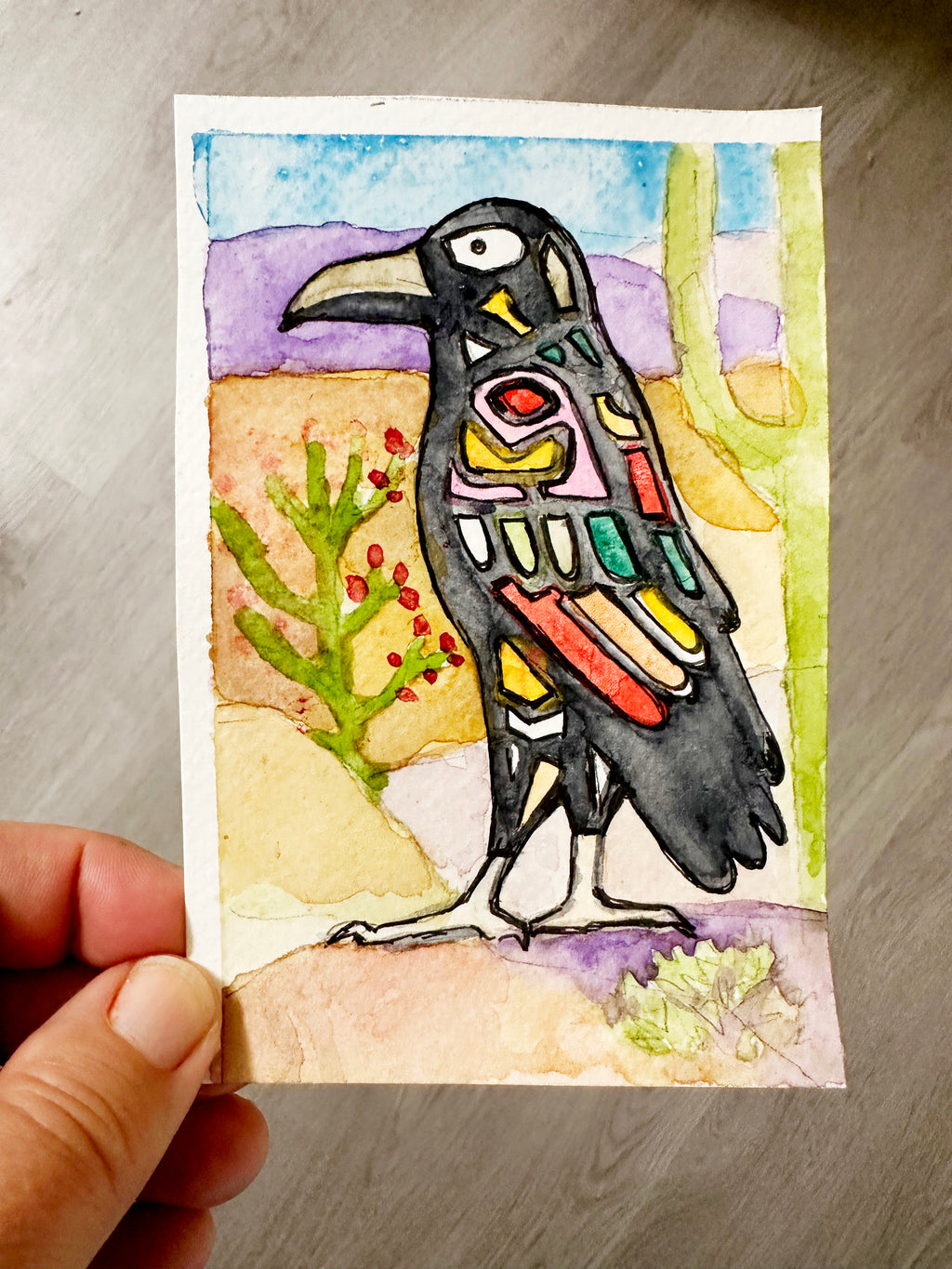 WISE OWL l ORIGINAL MINI ART SERIES  l  Patches the Owl