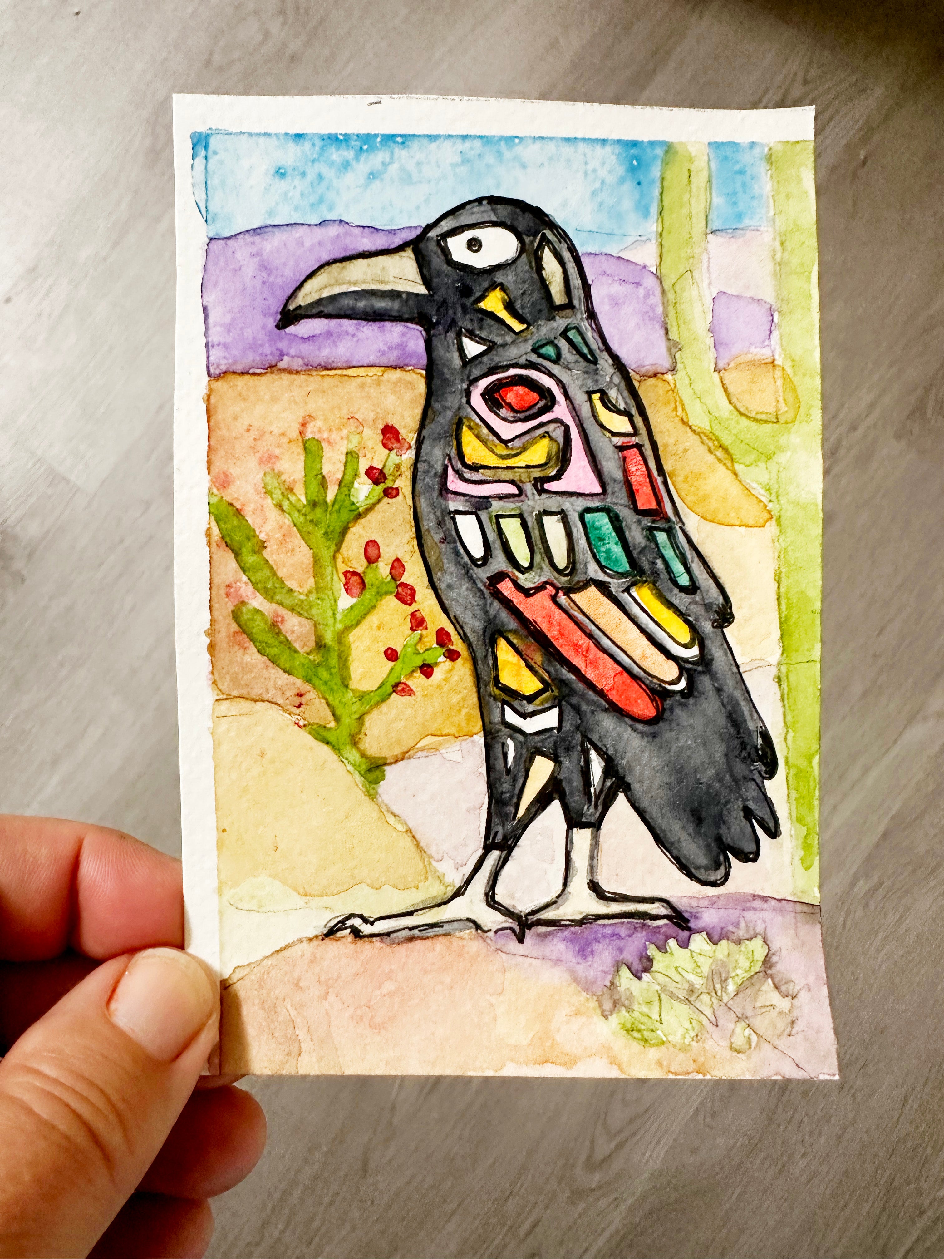 WISE OWL l ORIGINAL MINI ART SERIES  l  Patches the Owl