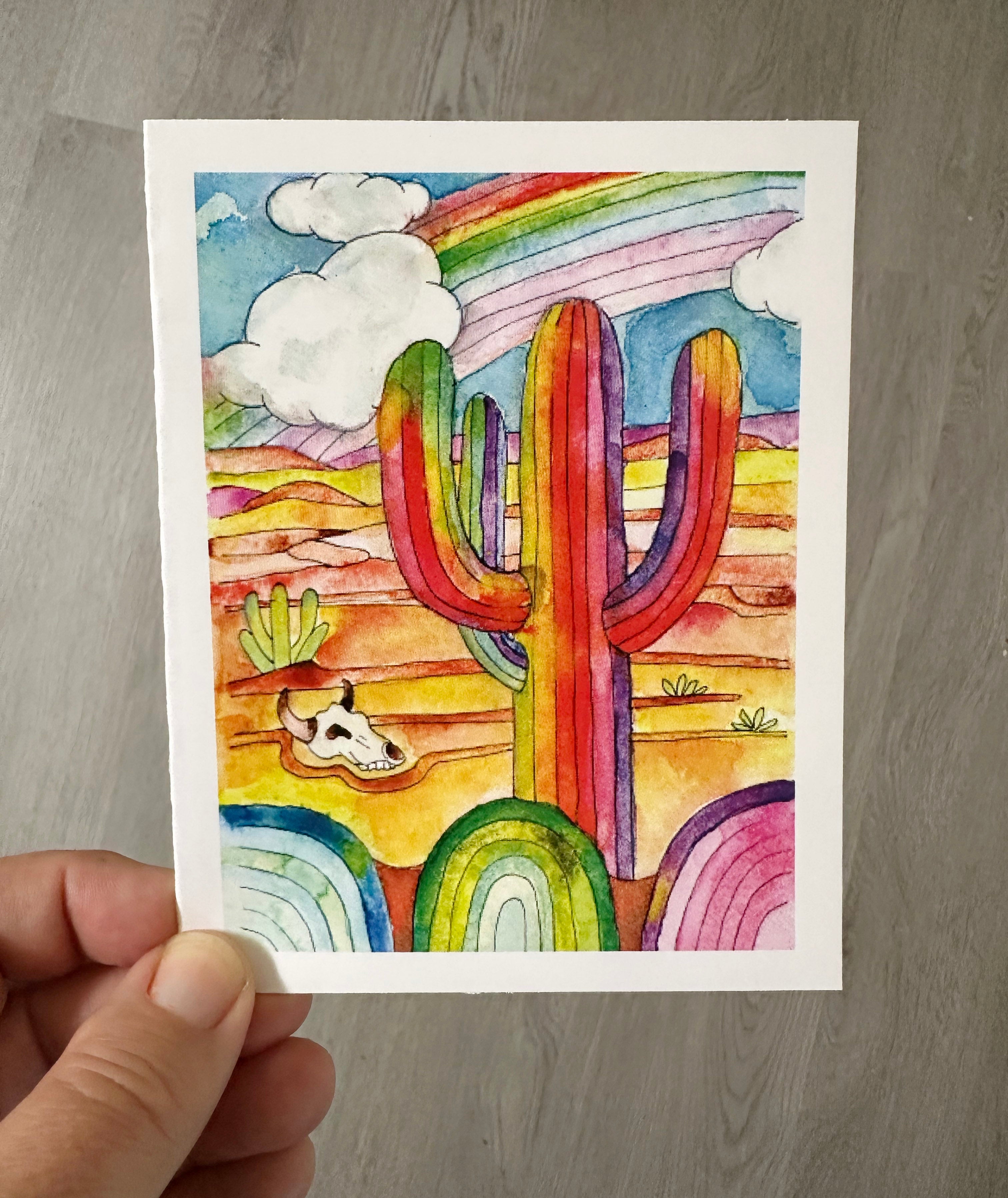 Wrapped in Rain-bows Art Note Card