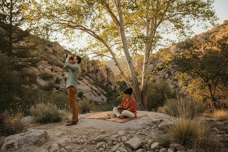 Couple - Journaling & Birdwatching